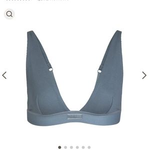 Skims, Cotton Rib Cotton Plunge Bralette, Size 2X, Color Kyanite